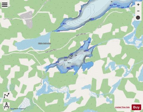 Broder Lake 23 depth contour Map - i-Boating App - Streets