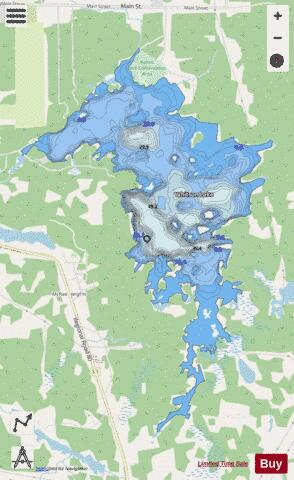 Whitson Lake depth contour Map - i-Boating App - Streets
