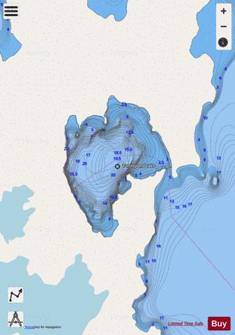 Turtlepond Lake depth contour Map - i-Boating App - Streets
