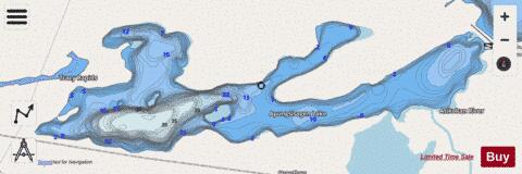 Apungsisagen Lake depth contour Map - i-Boating App - Streets