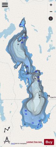 Frazer Lake depth contour Map - i-Boating App - Streets