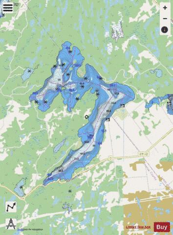 Judy Pond depth contour Map - i-Boating App - Streets
