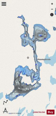 Abamategwia Lake depth contour Map - i-Boating App - Streets