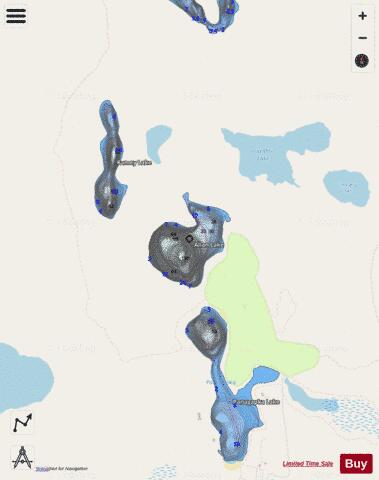 Lallan Lake depth contour Map - i-Boating App - Streets