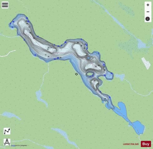 Ashby White Lake depth contour Map - i-Boating App - Streets