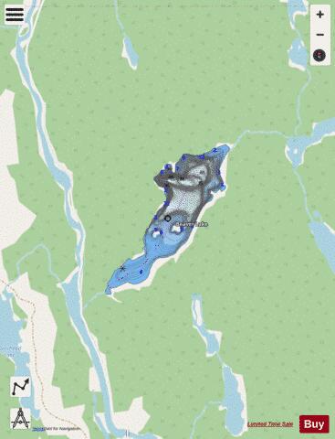 Beaver Lake A depth contour Map - i-Boating App - Streets