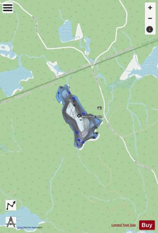 Beechnut Lake depth contour Map - i-Boating App - Streets