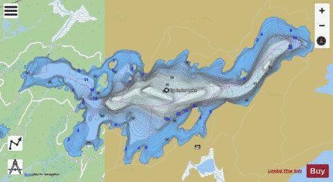 Big Cedar Lake depth contour Map - i-Boating App - Streets