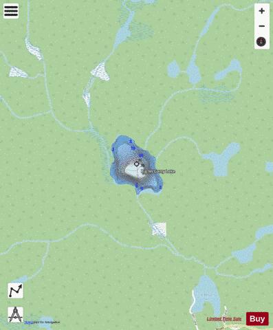 Big Mcgarry Lake depth contour Map - i-Boating App - Streets