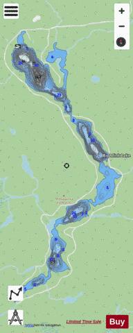 Big Mink Lake depth contour Map - i-Boating App - Streets