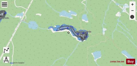 Blithfield Long Lake depth contour Map - i-Boating App - Streets