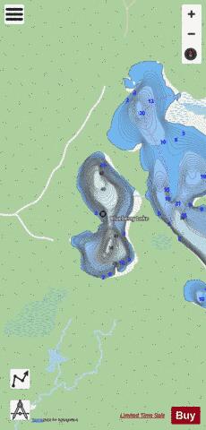 Blueberry Lake depth contour Map - i-Boating App - Streets