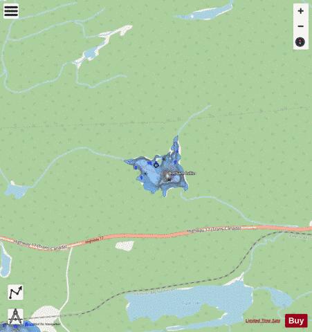 Botham Lake depth contour Map - i-Boating App - Streets