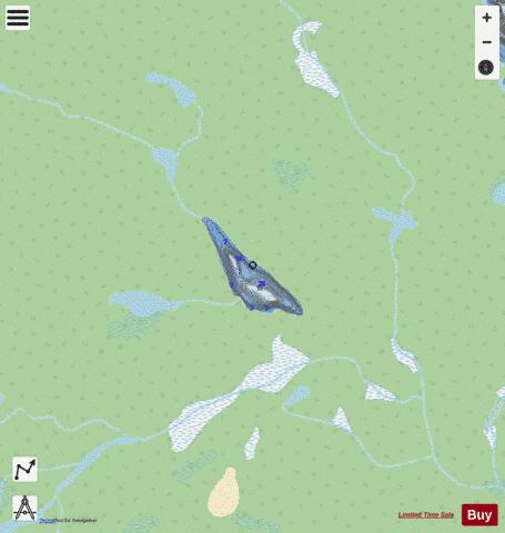 Bronson Lake Mcclure depth contour Map - i-Boating App - Streets