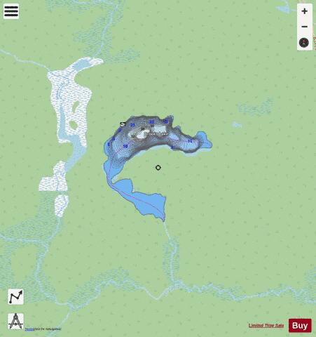 Brooks Lake depth contour Map - i-Boating App - Streets