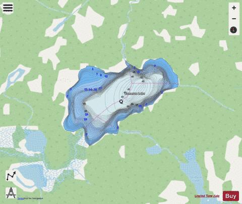 Cameron Lake depth contour Map - i-Boating App - Streets