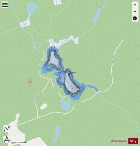 Cardwell Lake depth contour Map - i-Boating App - Streets