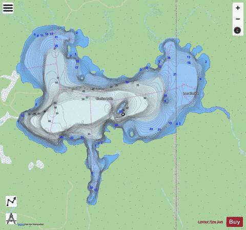Clarice Lake depth contour Map - i-Boating App - Streets