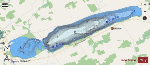 Consecon Lake depth contour Map - i-Boating App - Streets