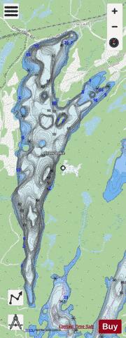 Crow Lake depth contour Map - i-Boating App - Streets