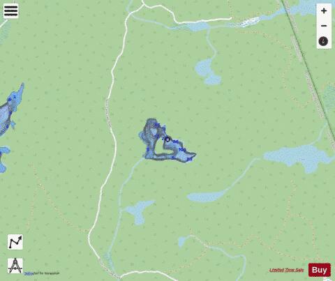 Doughnut Lake depth contour Map - i-Boating App - Streets