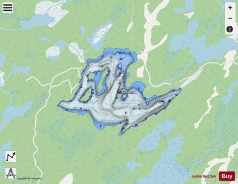 Draper Lake depth contour Map - i-Boating App - Streets