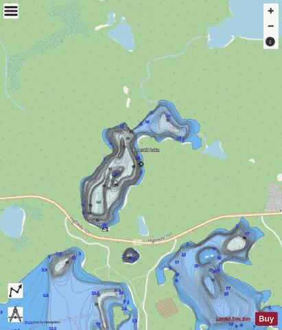 Emerald Lake A depth contour Map - i-Boating App - Streets