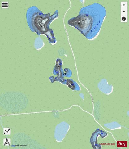 Emerald Lake Duff depth contour Map - i-Boating App - Streets