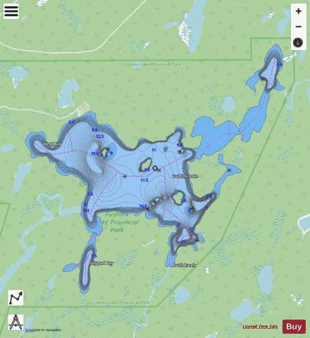 Fushimi Lake depth contour Map - i-Boating App - Streets