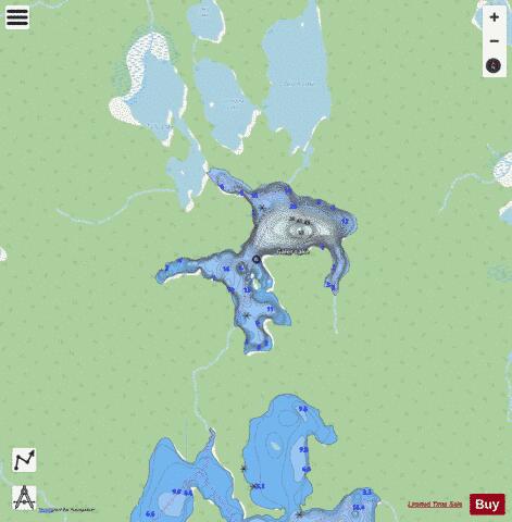 Galer Lake depth contour Map - i-Boating App - Streets