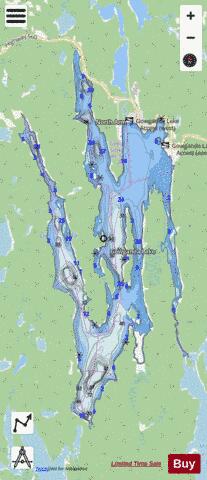 Gowganda Lake depth contour Map - i-Boating App - Streets