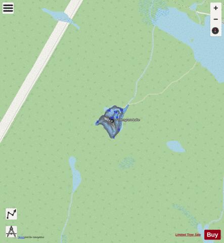 Greengrass Lake depth contour Map - i-Boating App - Streets