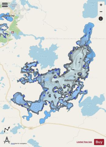 Gullrock Lake depth contour Map - i-Boating App - Streets
