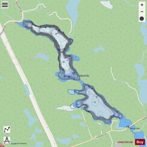 Haines Lake depth contour Map - i-Boating App - Streets