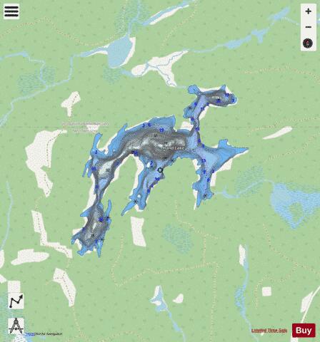 Hand Lake / Brownbear Lake depth contour Map - i-Boating App - Streets