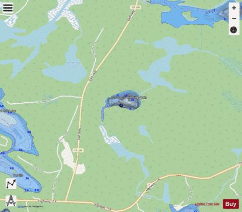 Hardings Lake depth contour Map - i-Boating App - Streets