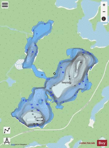 Harry Lake depth contour Map - i-Boating App - Streets