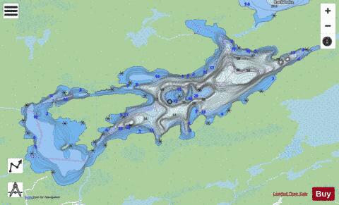 Hungry Lake A depth contour Map - i-Boating App - Streets
