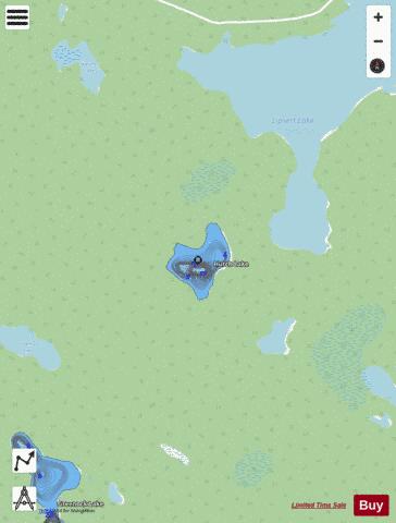 Hutch Lake depth contour Map - i-Boating App - Streets