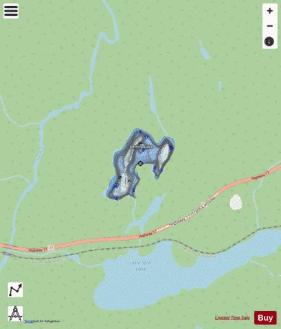 Johnny Lake depth contour Map - i-Boating App - Streets
