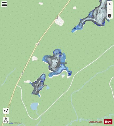 Krisko Lake depth contour Map - i-Boating App - Streets