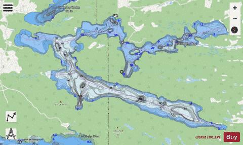 La Cloche depth contour Map - i-Boating App - Streets