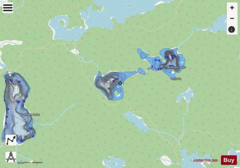 Lake No 9 Jarvis depth contour Map - i-Boating App - Streets