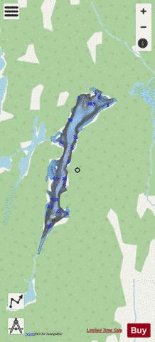 Lake #15 Chown Twp depth contour Map - i-Boating App - Streets