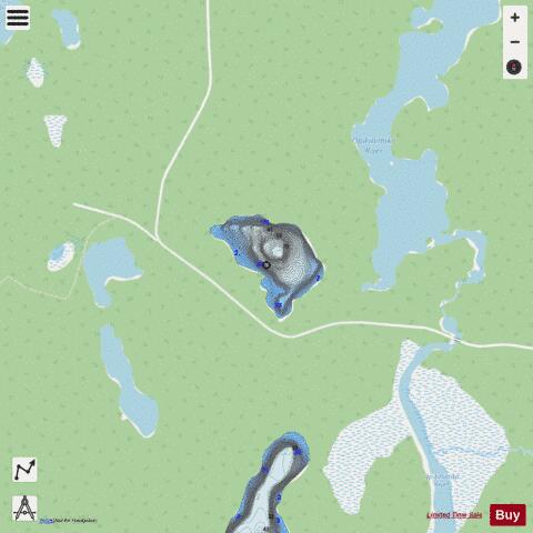 Lake # 6 Garibaldi Twp depth contour Map - i-Boating App - Streets