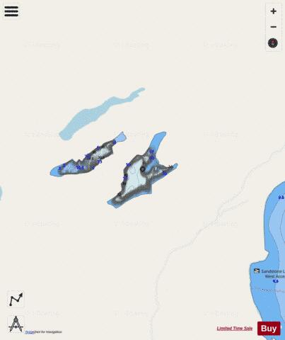 Larrys Lake No 2 depth contour Map - i-Boating App - Streets