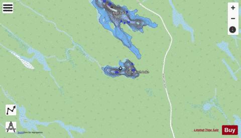 Little Birch Lake depth contour Map - i-Boating App - Streets