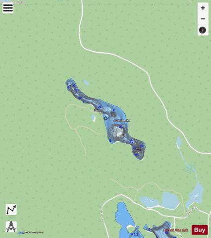 Lizard Lake depth contour Map - i-Boating App - Streets