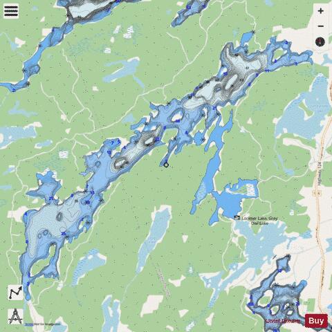 Lorimer Lake depth contour Map - i-Boating App - Streets