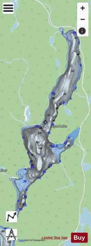 Lyne Lake depth contour Map - i-Boating App - Streets